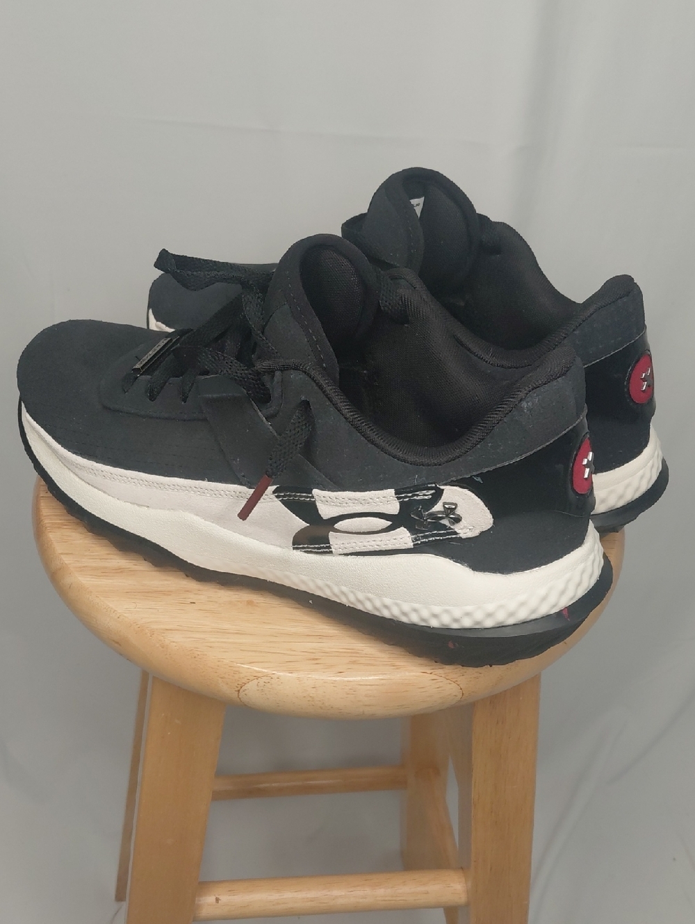 Black and White Graphic Accent Sneakers